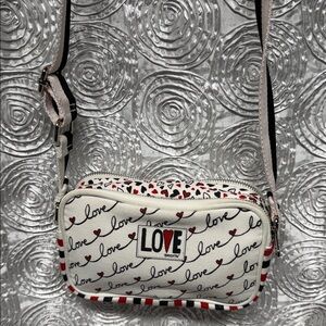 Brighton Love Scroll Canvas Crossbody Bag